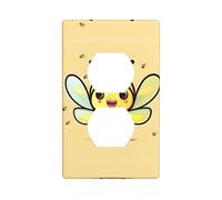 Plaque murale décorative Duplex abeille jaune, matériau PC, adaptée pour les zones résidentielles et commerciales