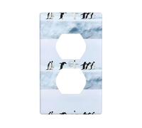 Plaque murale décorative Duplex avec motif pingouins YUGTAEE sur l'iceberg - Décoration murale flexible pour salon, chambre à coucher, salle de bain