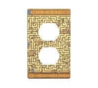 Plaque murale décorative Duplex - Impression labyrinthe au trésor - Accessoires pour la maison - Flexible - Résistant à la chaleur - Pratique pour un usage résidentiel