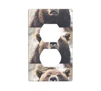 Plaque murale décorative Duplex - Motif ours WHJDPP dans la nature - Décoration murale flexible pour salon, chambre à coucher, salle de bain