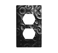 Plaque murale décorative duplex pour prise de courant électrique - Plaque de commutation de qualité pour décoration d'intérieur - 11,4 x 7 cm - Motif texturé