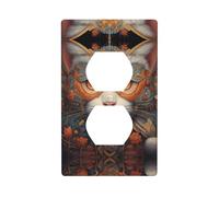 Plaque murale décorative duplex pour prise électrique - Plaque d'interrupteur pour décoration d'intérieur - 4,5 x 7 cm - Œil de chat en gros plan