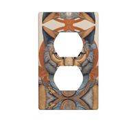 Plaque murale décorative duplex pour prise électrique - Plaque d'interrupteur pour décoration d'intérieur - 11,4 x 7 cm - Œil de chat