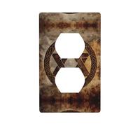 Plaque murale décorative duplex pour prise électrique - Plaque d'interrupteur pour décoration d'intérieur - 11,4 x 7 cm - Impression de symboles hexagrammes