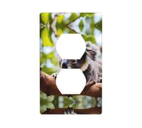 Plaque murale décorative duplex, prise électrique, interrupteur de qualité pour décoration d'intérieur, 4,5 x 7 cm, imprimé « A Little Koala »