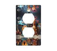 Plaque murale décorative duplex - Prise électrique - Interrupteur de qualité supérieure - Plaque d'interrupteur pour décoration d'intérieur - 11,4 x 7 cm - Impression artistique d'animation