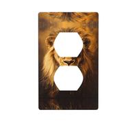 Plaque murale décorative duplex - Prise électrique - Interrupteur de qualité supérieure - Plaque d'interrupteur pour décoration d'intérieur - 4,5 x 7 cm - Le Roi Lion terne - Imprimé