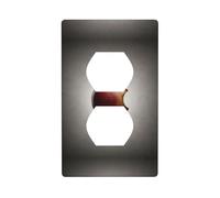 Plaque murale décorative duplex - Prise électrique - Interrupteur de qualité supérieure - Pour décoration d'intérieur - 11,4 x 7 cm - Image pomme rouge