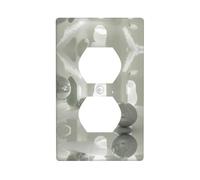 Plaque murale décorative duplex - Prise électrique - Interrupteur de qualité supérieure - Pour décoration d'intérieur - 11,4 x 7 cm - Image sonore blanc optique