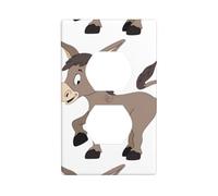 Plaque murale décorative Duplex WHJDPP Dessin animé Ane Décoration murale flexible pour salon, chambre à coucher, salle de bain