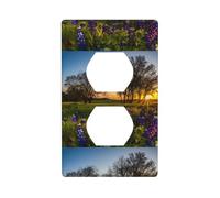 Plaque murale décorative Duplex YYHHAOFA Lavande Prairie au coucher du soleil Printemps Décoration murale flexible pour salon, chambre à coucher, salle de bain