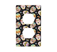 Plaque murale décorative Duplex YYHHAOFA Sugar Skulls Papillon Motif Décoration murale flexible pour salon, chambre à coucher, salle de bain