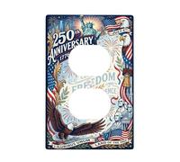 Plaque murale décorative Eagle Duplex - Statue de feu d'artifice vintage patriotique de la liberté - En plastique rouge - Taille standard - Pour salon, chambre à coucher, décoration d'intérieur