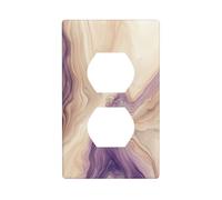 Plaque murale décorative en bois marron avec grain violet discret pour cuisine, salle de bain, 7 x 11,4 cm