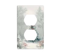 Plaque murale décorative en forme d'arbre de Noël dans les bois pour cuisine, salle de bain, 7 x 11,4 cm