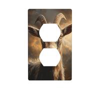 Plaque murale décorative en forme de chèvre aux yeux de sagesse pour cuisine, salle de bain, 7 x 11,4 cm