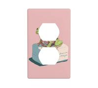 Plaque murale décorative en forme de grenouille assise sur une barre de savon pour interrupteur de cuisine, salle de bain, 7 x 11,4 cm