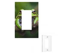 Plaque murale décorative en forme de grenouille d'arbre - Plaque de sortie pour interrupteur à bascule - Pour chambre à coucher, cuisine, salon