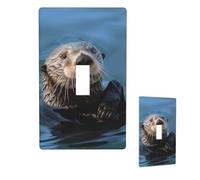 Plaque murale décorative en forme de loutre de mer - Taille standard - 11,4 x 7 cm