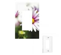 Plaque murale décorative en forme de marguerite pour interrupteur à bascule pour chambre à coucher, cuisine, salon