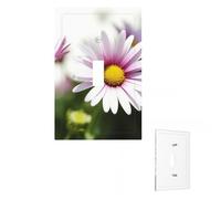 Plaque murale décorative en forme de marguerite pour interrupteur à bascule pour chambre à coucher, cuisine, salon