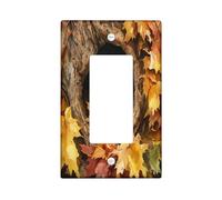 Plaque murale décorative en forme de moineau d'automne - Plaque murale à bascule unique - Trou d'arbre d'automne - Plaque frontale électrique pour cuisine et salle de bain