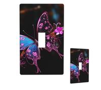 Plaque murale décorative en forme de papillon pour interrupteur - Taille standard - 11,4 x 7 cm