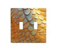 Plaque murale décorative en forme de queue de dinosaure jaune doré - 11,4 x 11,4 cm