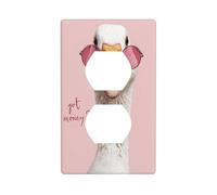 Plaque murale décorative en forme d'oie fantaisiste avec lunettes de soleil disant « Got Money Outlet » - Plaque murale décorative pour cuisine, salle de bain - Dimensions : 7 x 11,4 cm