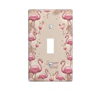 Plaque murale décorative en plastique de taille standard pour interrupteur, motif oiseau tropical, cocktail ludique, feuille de palmier, pêche d'été, taille standard, pour maison, salon, nouvel