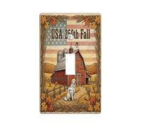 Plaque murale décorative en plastique pour interrupteur simple - Motif chien de campagne rustique - Feuilles d'érable - Taille standard - Pour maison, salon, chambre à coucher, salle de bain (simple)