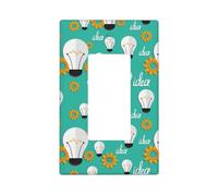 Plaque murale décorative en polycarbonate thermoplastique thermoplastique à motif d'ampoule 1 gang de taille moyenne 12,7 x 7,6 cm