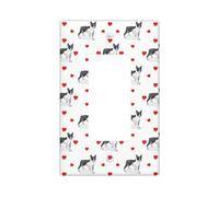 Plaque murale décorative en polycarbonate thermoplastique thermoplastique - Motif chien terrier de Boston - Taille standard - 11,2 x 6,9 cm