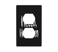 Plaque murale décorative Hello Halloween sur interrupteur noir pour cuisine, salle de bain, taille 7 x 11,4 cm