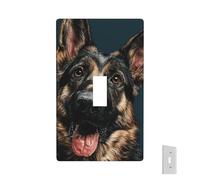 Plaque murale décorative - Joli couvercle d'interrupteur de berger allemand - 1 plaque d'interrupteur - Façades électriques de taille standard - Plaque murale pour cuisine et chambre à coucher
