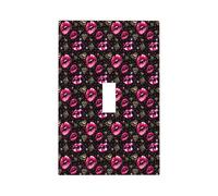 Plaque murale décorative « Lèvres qui s’embrassent » pour interrupteur à bascule simple, 7,6 x 12,7 cm (3 x 5 pouces).