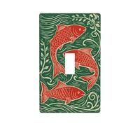 Plaque murale décorative minimaliste avec 3 poissons rouges pour cuisine, ferme, chambre à coucher, salle de bain