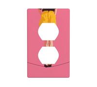 Plaque murale décorative minimaliste pour interrupteur Motif femme debout sur une corde de serrage 7 x 11,4 cm