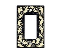 Plaque murale décorative noire pour interrupteur fantômes, étoiles effrayantes, citrouilles, Halloween, nouvel appartement, maison, chambre à coucher, bureau