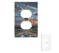 Plaque murale décorative Paris Eiffel - Plaque murale décorative - 1 interrupteur à bascule - Pour chambre à coucher, cuisine, salon