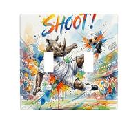 Plaque murale décorative pour interrupteur 2026 - Saison de football - 2 interrupteurs - Double bascule - Pour la journée des matchs - Animaux sauvages - Volley - Pour tir à la volée, au volley