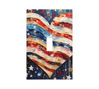 Plaque murale décorative pour interrupteur à bascule 1 gang - Motif cœur d'amour - Peinture à l'huile - Pour chambre à coucher, salon