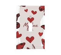 Plaque murale décorative pour interrupteur à bascule 1 gang - Motif papillon rouge - Cœurs d'amour - Pour chambre à coucher, salon