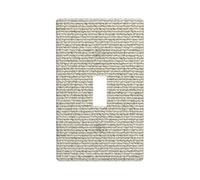 Plaque murale décorative pour interrupteur à bascule simple - Texture crochet - Blanc crème véritable - Pour cuisine, ferme, chambre à coucher, salle de bain