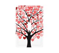 Plaque murale décorative pour interrupteur à bascule unique - Pour la Saint-Valentin, la Saint-Valentin, l'arbre d'amour rose - Pour chambre à coucher, salon