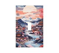 Plaque murale décorative pour interrupteur à bascule unique - Style chinois - Pour chambre à coucher, salon