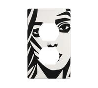 Plaque murale décorative pour interrupteur de cuisine et salle de bain Motif belle femme Abstrait Minimalisme 7 x 11,4 cm