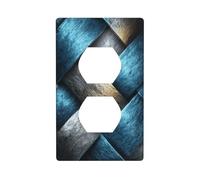 Plaque murale décorative pour interrupteur de cuisine ou salle de bain Bleu métallisé 7 x 11,4 cm