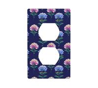 Plaque murale décorative pour interrupteur de cuisine ou salle de bain Motif fleurs de lys 7 x 11,4 cm