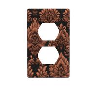 Plaque murale décorative pour interrupteur de cuisine ou salle de bain Motif floral Couleur cuivre 7 x 11,4 cm